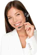 Image of smiling customer service agent ready to help.